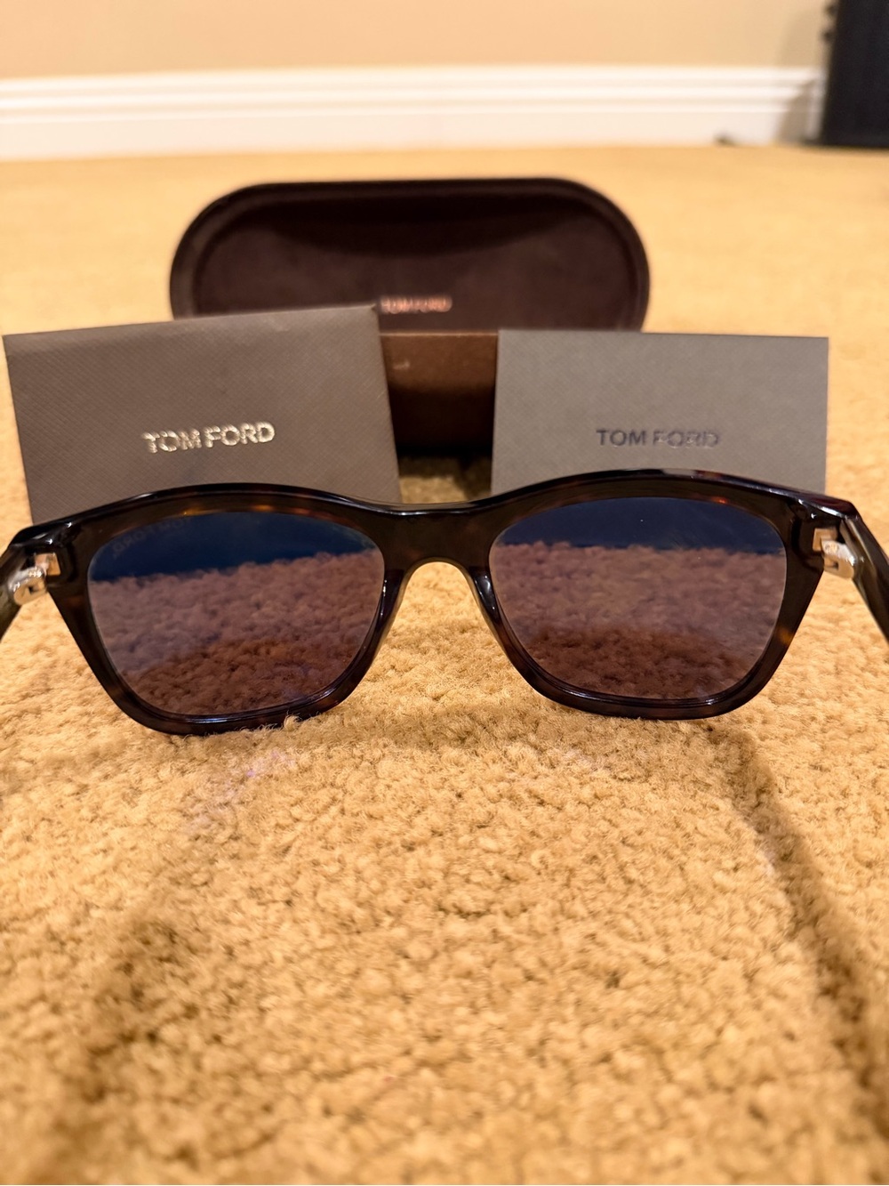 Authentic Tom Ford Andrew TF 500-F 52N 54-18 145 Tortoise Shell Sunglasses - Picture 2 of 11
